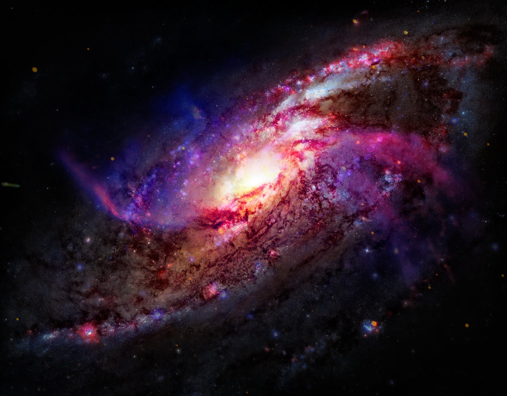 messier_106_multifrequence_hubble_galex_chandra_by_damylion-d7qoy0k